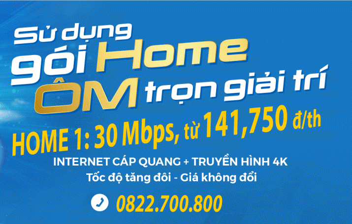 Gói Home 1 - Gói cước cáp quang VNPT tốc độ 30Mbps