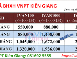 Khuyến mãi BHXH VNPT Tỉnh Kiên Giang, tặng 12 tháng miễn phí