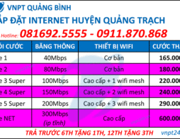 Lắp mạng wifi VNPT huyện Quảng Trạch, internet VNPT giá rẻ