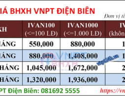 Bảng giá dịch vụ bhxh VNPT tại Điện Biên