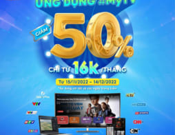 Truyền hình mytv khuyến mãi 50% từ 15/11 đến 14/12/2022